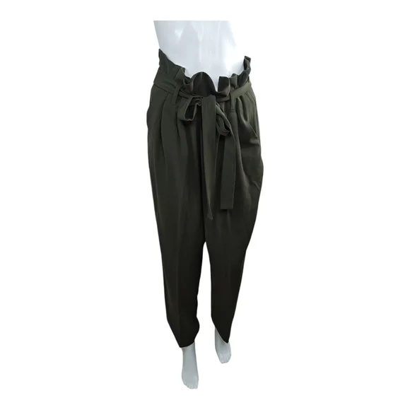 Rachel Roy Green Paper Bag Waist Pants Sz. 12 Women's Regular - Picture 1 of 4
